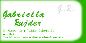 gabriella rujder business card